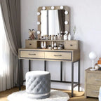 Tocador da trucco con specchio LED Hollywood a 3 colori dimmerabile e vano portaoggetti