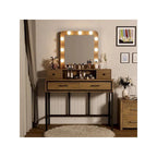 Tocador da trucco con specchio LED Hollywood a 3 colori dimmerabile e vano portaoggetti