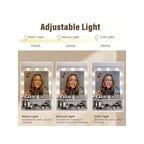 Tocador da trucco con specchio LED Hollywood a 3 colori dimmerabile e vano portaoggetti