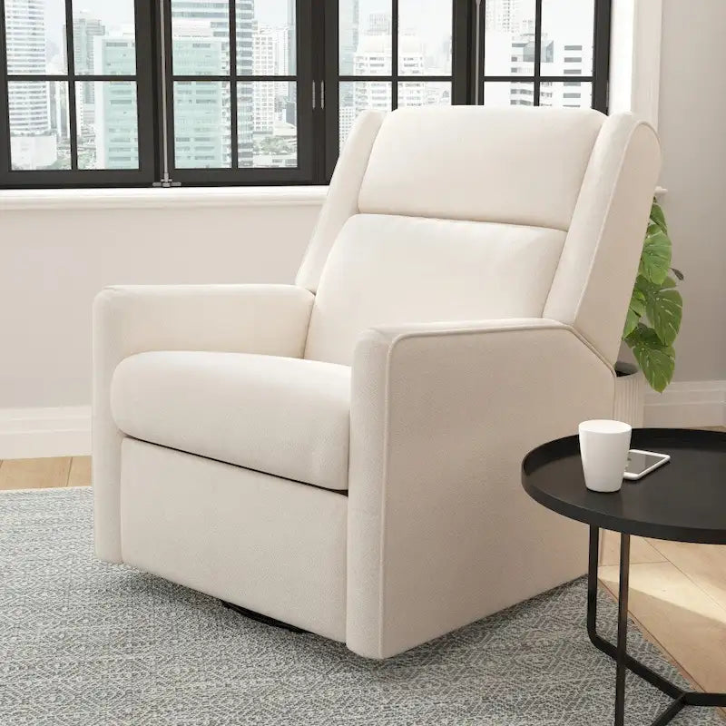 Classic Upholstered Manual Recline Rocking Swivel Glider Chair