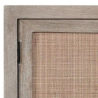 Madia Buffet in Legno di Mango e Rattan Intrecciato, Stile Bohémien Naturale