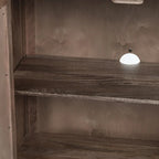 Madia Buffet in Legno di Mango e Rattan Intrecciato, Stile Bohémien Naturale