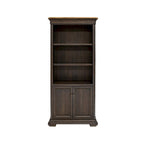 Libreria Direzionale con Ante, Completamente Assemblata, Marrone - 36L x 78A x 14P