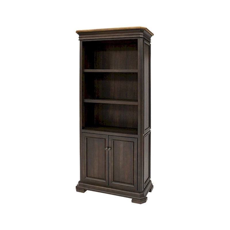 Libreria Direzionale con Ante, Completamente Assemblata, Marrone - 36L x 78A x 14P