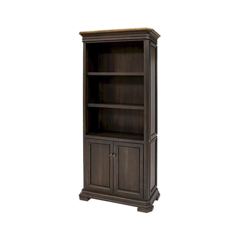 Libreria Direzionale con Ante, Completamente Assemblata, Marrone - 36L x 78A x 14P