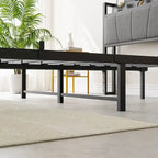Base letto Queen/Full/Twin con testiera contenitore e stazione di ricarica, senza rumore