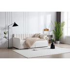 Letto da giorno doppio "Modern Velvet Twin Daybed" Epiphyllum con 2 cassetti e schienale trapuntato a coste di Christopher Knight Home