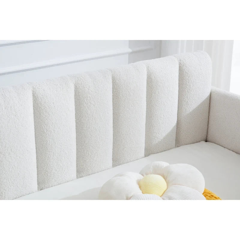 Letto da giorno doppio "Modern Velvet Twin Daybed" Epiphyllum con 2 cassetti e schienale trapuntato a coste di Christopher Knight Home