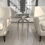 Tavolino d'appoggio/laterale con vassoio in alluminio su base a treppiede - Oro, Argento o Nero - Roche River Decor