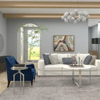 Tavolino d'appoggio/laterale con vassoio in alluminio su base a treppiede - Oro, Argento o Nero - Roche River Decor