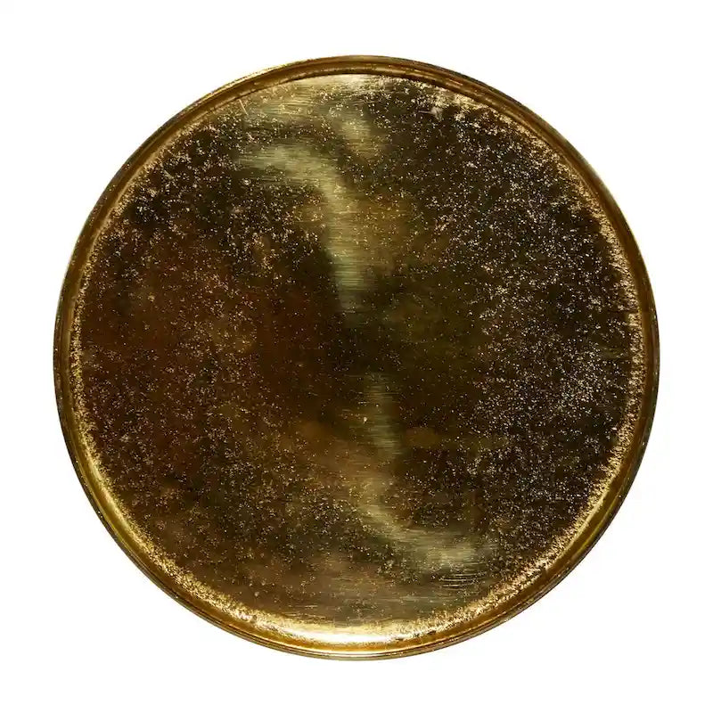 Tavolino d'appoggio/laterale con vassoio in alluminio su base a treppiede - Oro, Argento o Nero - Roche River Decor
