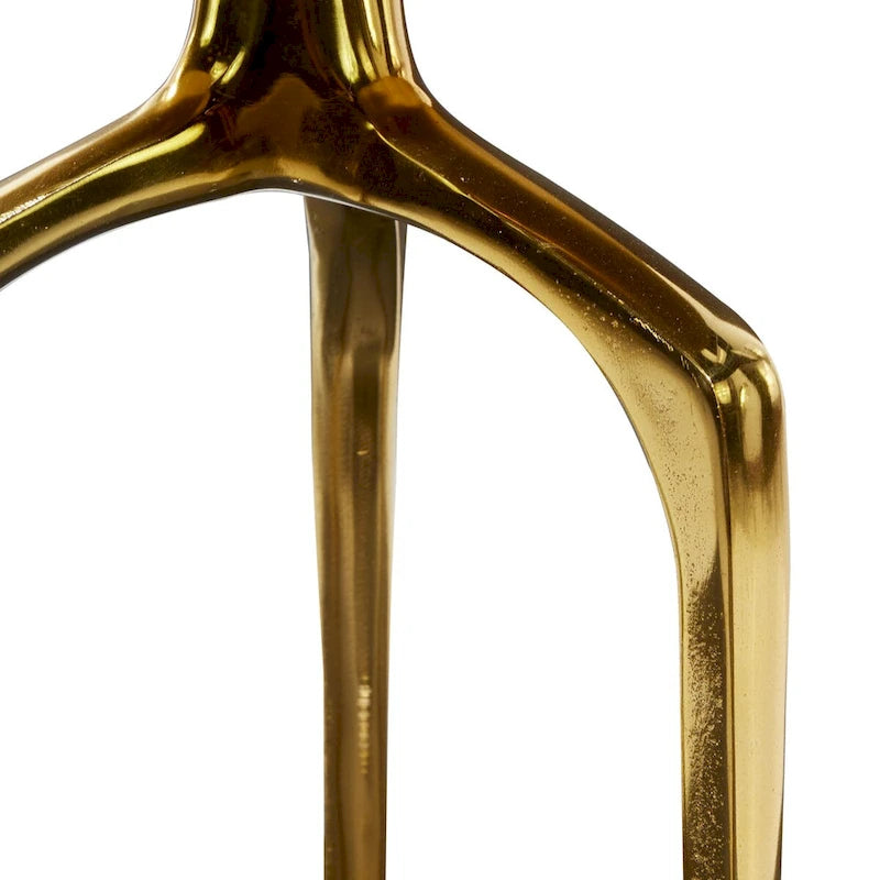 Tavolino d'appoggio/laterale con vassoio in alluminio su base a treppiede - Oro, Argento o Nero - Roche River Decor