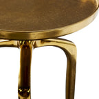 Tavolino d'appoggio/laterale con vassoio in alluminio su base a treppiede - Oro, Argento o Nero - Roche River Decor